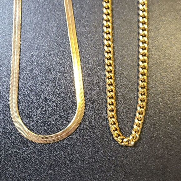 New Gold plated vintage yellow necklaces - Picture 2 of 5